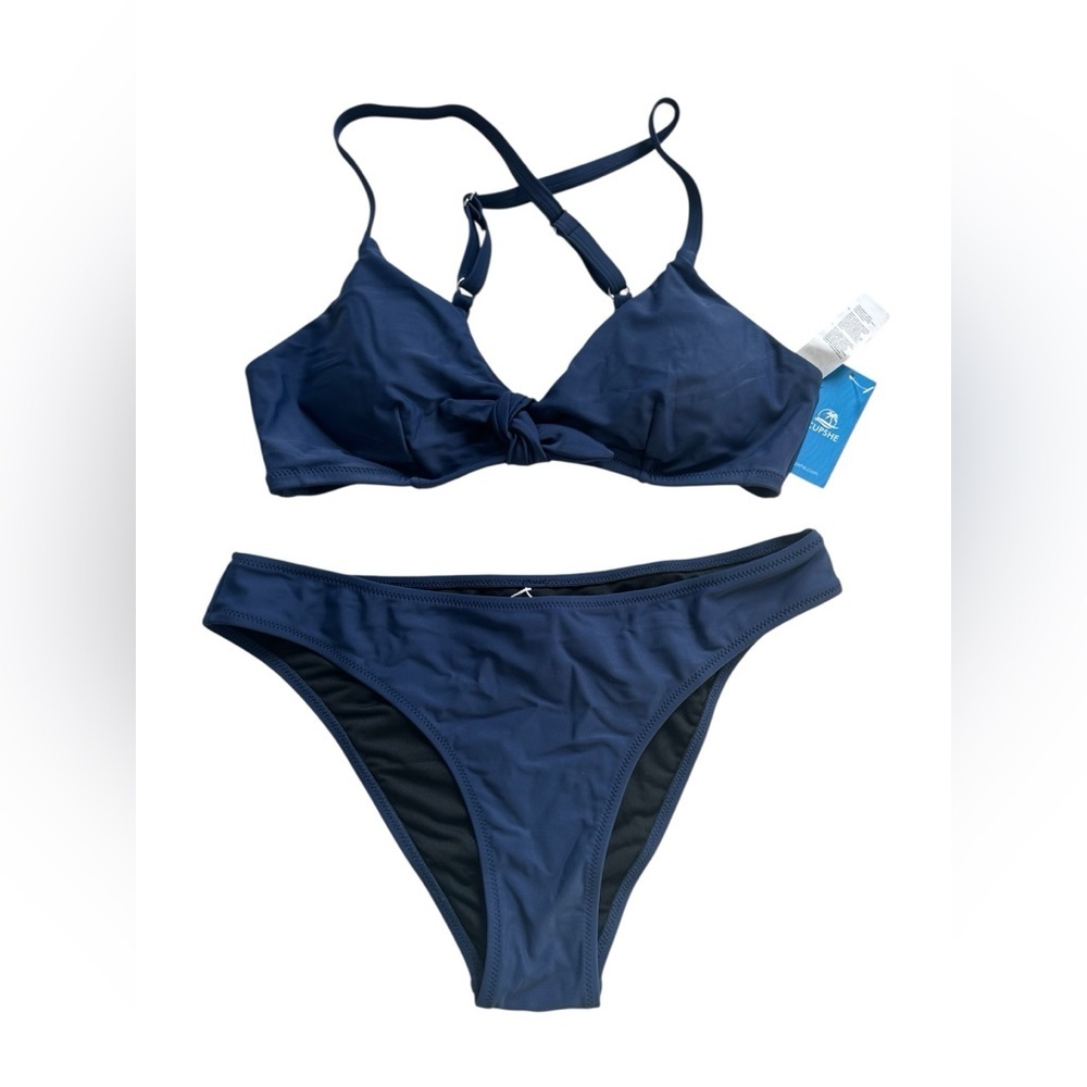 Navy Blue Women's Bikini Set